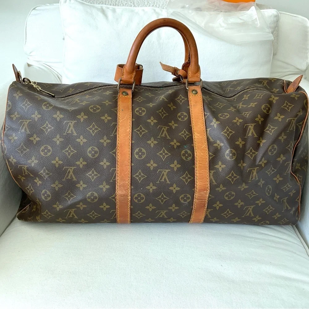Authentic Louis Vuitton Keepall 55 Monogram Duffle Travel Bag Vintage